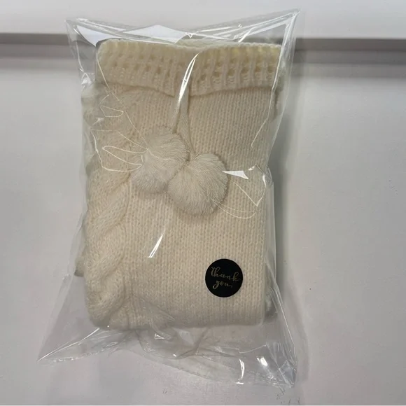 Knit Over-the-Knee Socks in Cream - Picture 2 of 2